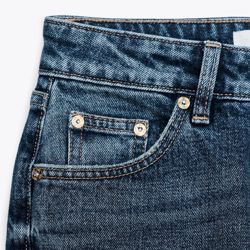 NEW Zara Z1975 High Wiast Slim Fit Comfort Jeans - Picture 6 of 7